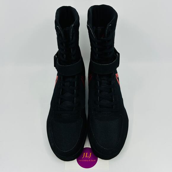 Reebok Men's Boxing Boot 'Buck Delta - Black' Mayweather BD1347 Size 8.5 - Picture 3 of 11